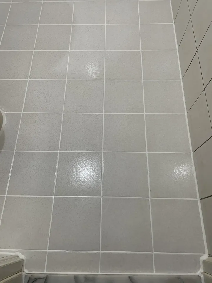 台北 DIY 後浴室細磚地坪全景施工後